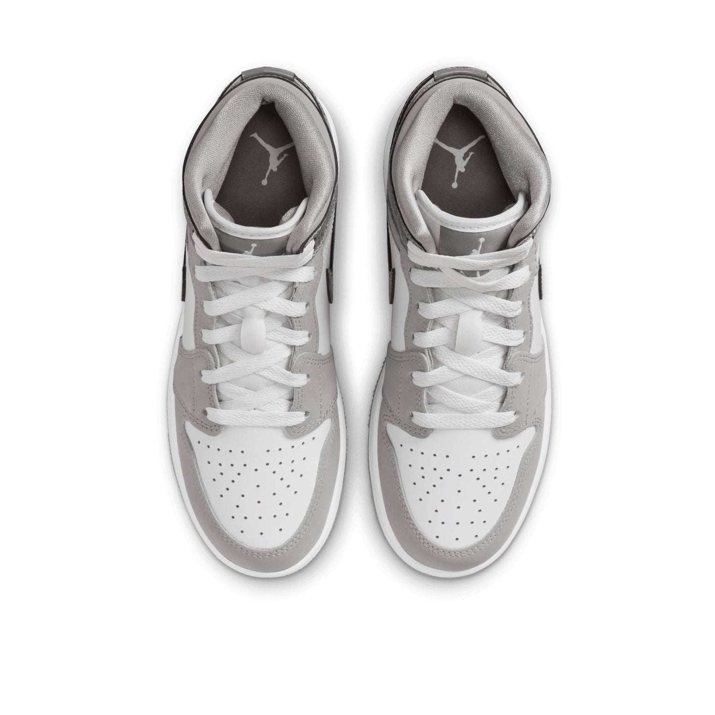 Air Jordan 1 Mid SE (GS) - White/Cool Grey