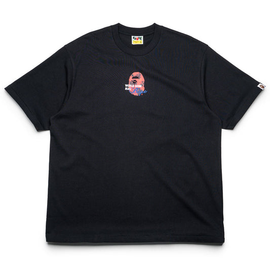 A Bathing Ape Floral Solid Camo Medium Ape Head Tee - Black