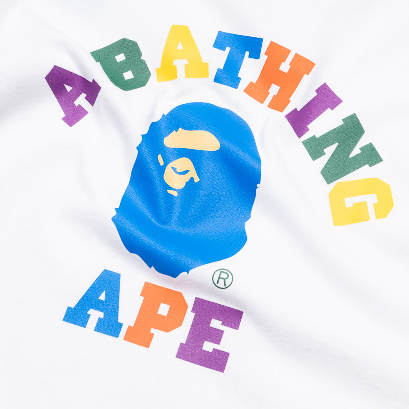 A Bathing Ape Colors College Tee - White